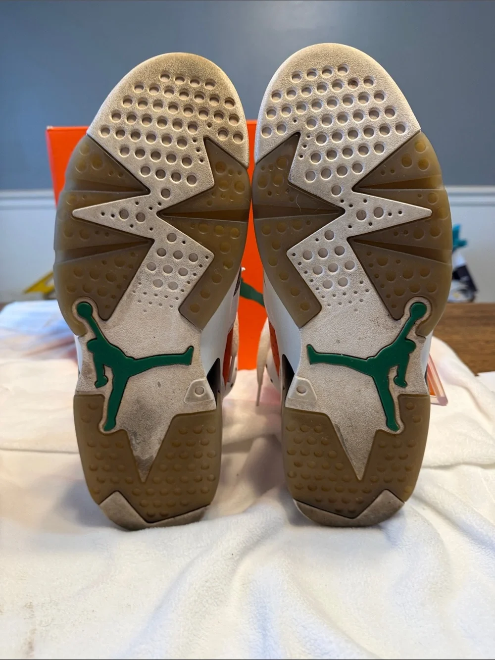 Air Jordan Retro Sneakers - White & Orange